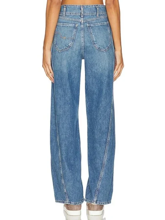 Free people We the free Aster high rise Straight Leg Jeans in Swarm Sz 24 - Picture 2 of 13